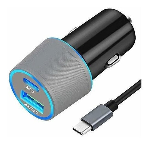 Cargador De Coche Rapido Usb C Compatible Con Google Pixel 3