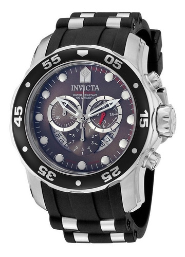 Reloj Invicta Pro Diver Cronógrafo Acero Negro Caucho 6977