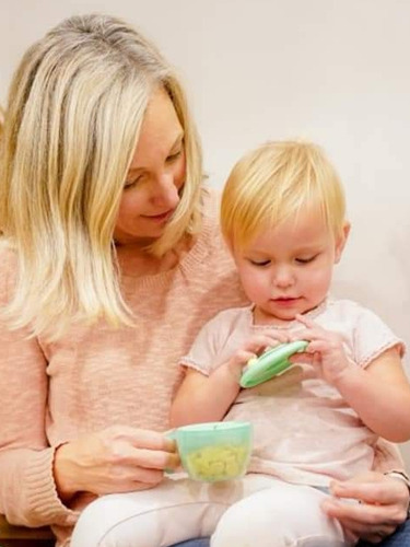 Recipiente Comida Bebé Ábaco Menta 200 Ml Snack Alimentación