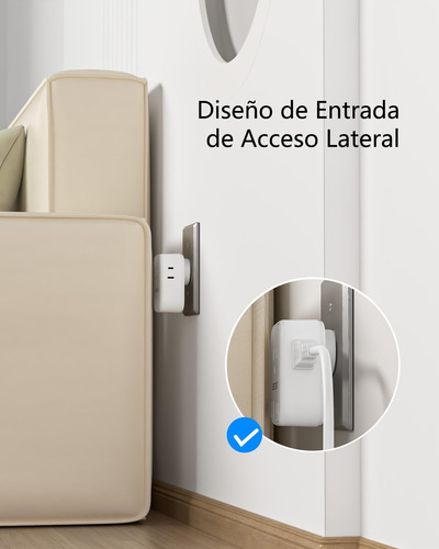 Adaptador Enchufe Tipo A Con 4 Salidas Ca Y 4 Usb