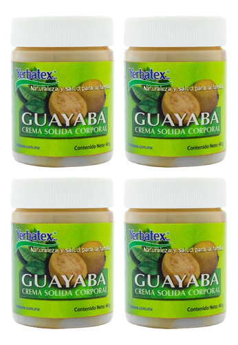 Pack 4 Pomadas De Guayaba Frasco De 40g C/u Mentol