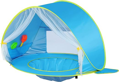 Carpa De Playa P/bebes+piscina Con Proteccion Uv+ Mosquitero