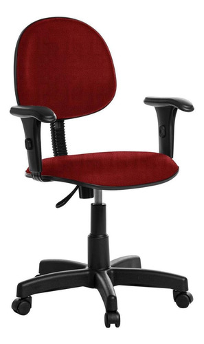 Cadeira Para Escritório Executiva Com Braço Rcp Vermelho