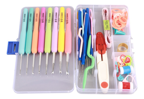 Set Crochet 16 Pcs Accesorios Ganchillo En Estuche