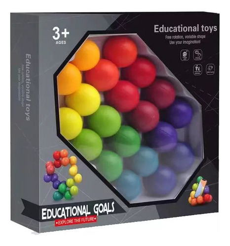 2pcs Brinquedos Magnéticos Com Bolas De Cubo De Rubik