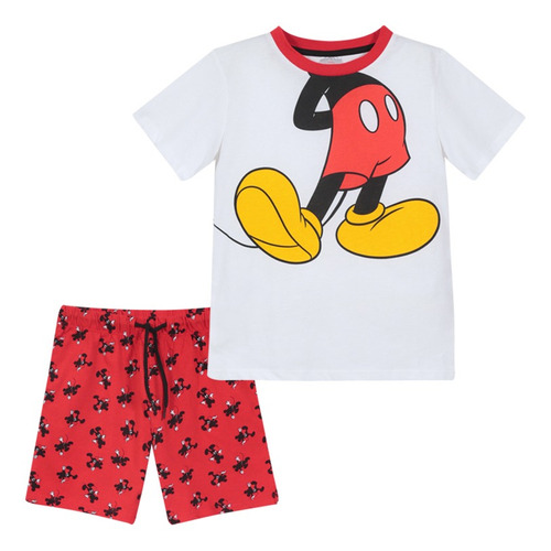 Pijama Niño Mickey Kid Face Rojo Disney