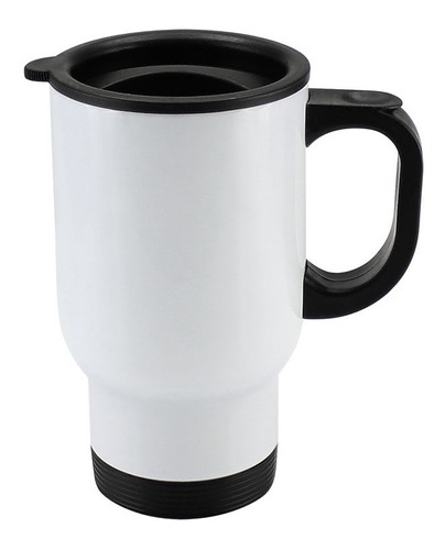 Mug Termico Metalico Para Sublimacion Con Tapa + Caja 