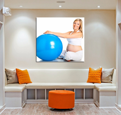 Cuadro 30x30cm Pilates Para Embarazadas Estetica Salud Relax