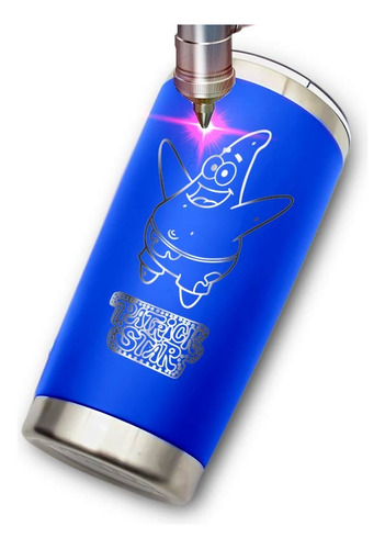 Termo Yite Azul 500 Ml Diseño Patricio Estrella
