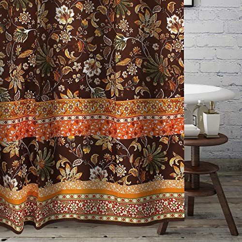 Cortina De Ducha Chocolate 183 X 183 Cm Para Baño