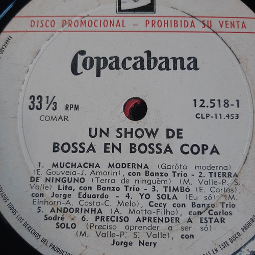 Sin Tapa Disco Un Show De Bossa En Bossa Copa Bi0