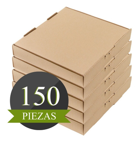 150 Caja Para Pizza Biodegradable 20x20x4.5cms Carton Microc