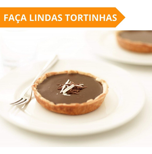 Kit 12 Forma Tortinha Mini Torta Lisa Furada Sem Fundo