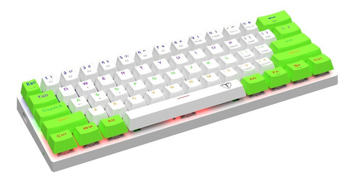 Imagen 6 de 7 de Teclado T-dagger T-tgk321-gw-br Arena White/green Sw Brown *