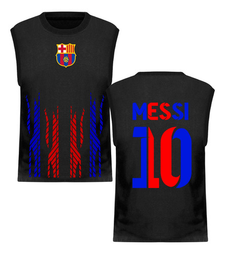 Musculosa Algodón Lionel Messi Número En Espalda Y Pecho