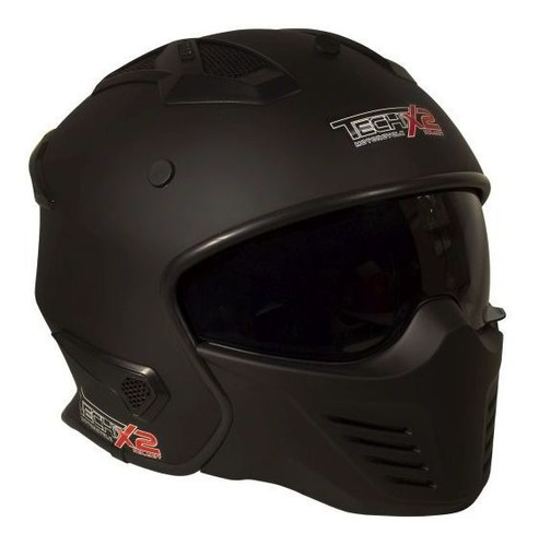 Casco Techx2 Tx-726x S/visera Negro/mate Moteros