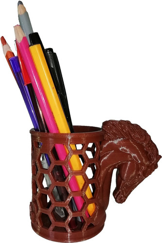 Porta Lápices De Caballo Para Oficina De Plástico Matoka3d