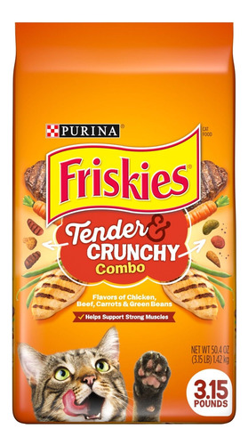 Friskies Tender & Crunchy Combo Dry Cat Food, 3.15 Lb Ba Nnf