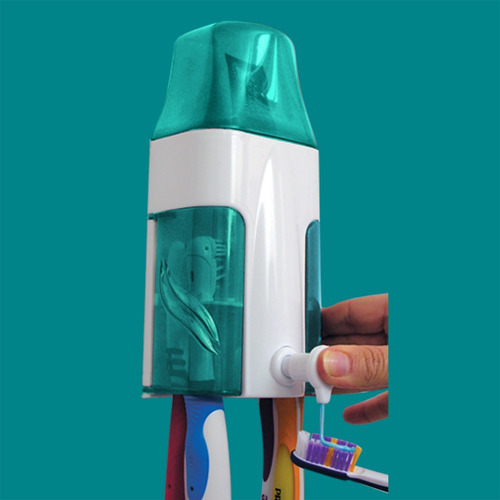 Imagen 1 de 4 de Dispensador De Pasta Dental Y Porta Cepillos, Para 4 Cep.