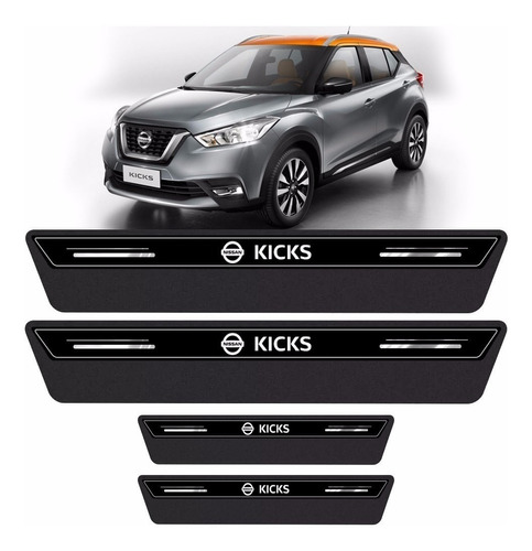 Soleira De Porta Protetora Nissan Kicks 2017 2018 - Preto