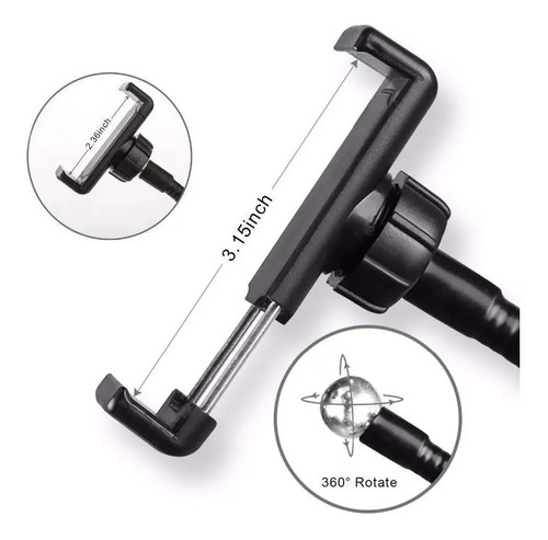 Imagen 4 de 7 de Lámpara Escritorio Aro Luz Fotografia Led Selfie Tiktok 2en1