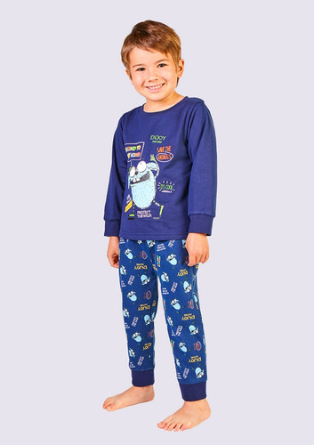 Pijama Algodón Niño Rochester Talla 8 Color Azul Am-391