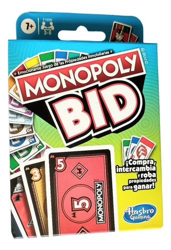 Juego De Mesa Bid Fusión Del Juego Monopoly Y Uno