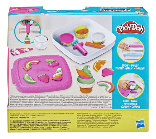 Set De Juego Play-doh Create N Go Cupcakes Con Capacidad De