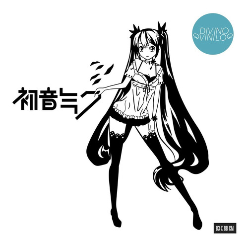 Vinilo De Pared Hatsune Miku Manga Estrella Pop