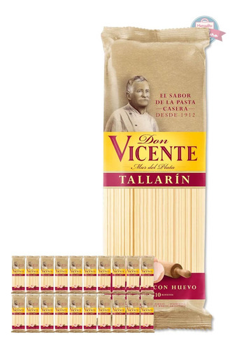 Fideos Tallarín Al Huevo 20x500gr Don Vicente