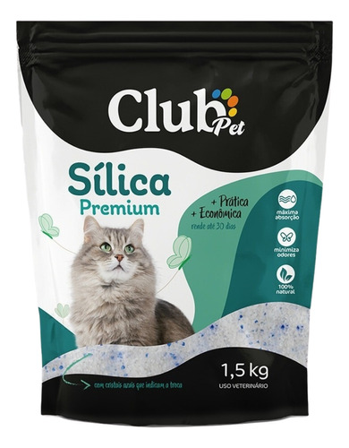  Club Pet areia sílica para gato premium grossa 1.5kg