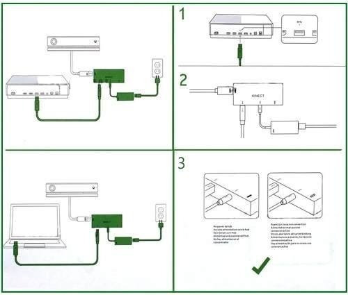 Conector Kinect 2.0 Adaptador Xbox Windows 10 One S One X