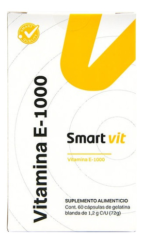 Vitamina E-1000 Smart Vit Anahuac 60cap 1.2gr Sabor Natural