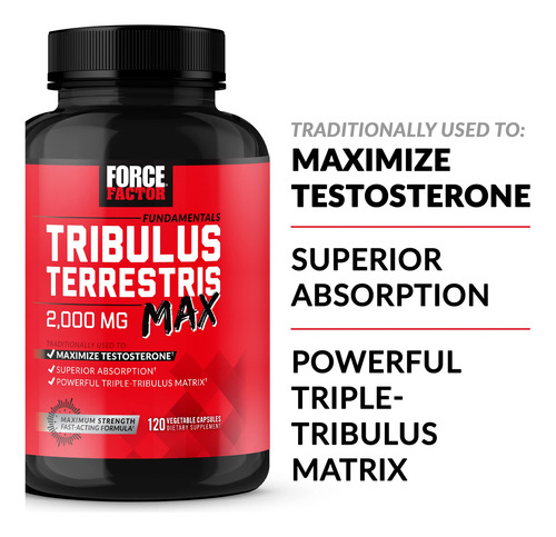 Force Factor Tribulus Terrestris Max Para Hombres, Testoster