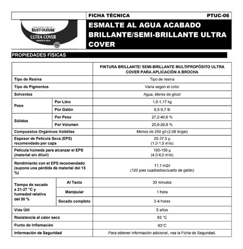 Pintura De Esmalte Al Agua Ultra Cover Semi Brillante 946 Ml