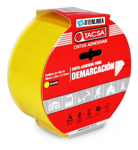 Cinta Demarcacion Amarillo Y Negro 33m X50mm Tacsa