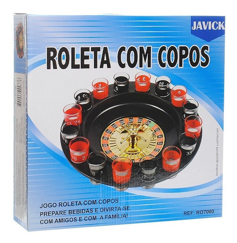 Jogo De Roleta Shot Drink Com 16 Copos Para Drink