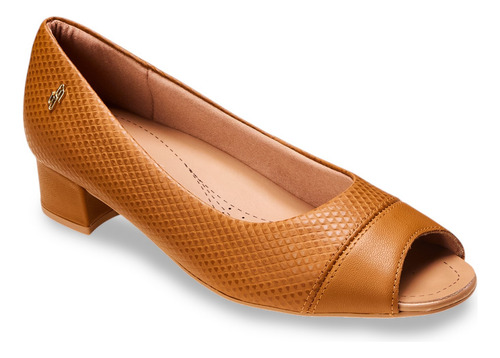 Scarpin Casual Femi Peep Toe Aa2708 Com Calce Fácil Usaflex