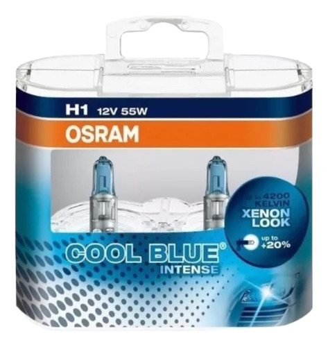 Focos H1 Osram Cool Blue Intense Germany Tipo Xenon 20%+ Luz