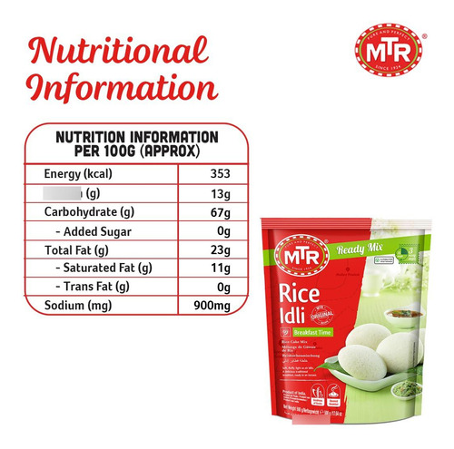 Mezcla Instantánea De Idli De Arroz Lista Para Cocinar
