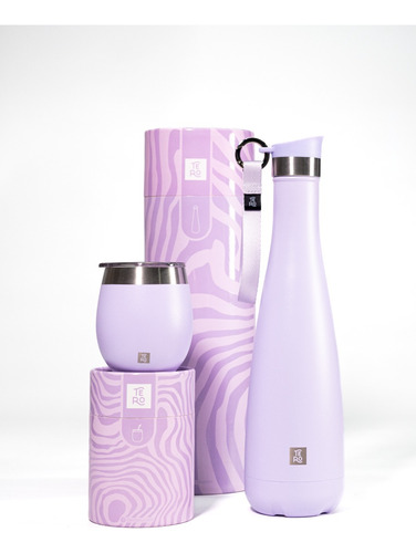 Set Tero Lavanda - Termo 750ml + Mate Acero Inoxidable