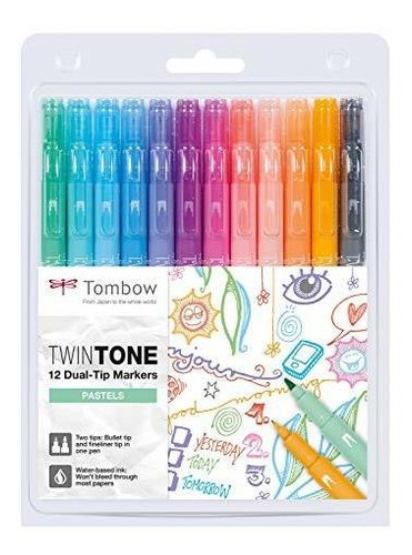 Dibujo, Pluma, Marcador, Pintura, Tombow Ws-pk-12p-2 Twin To