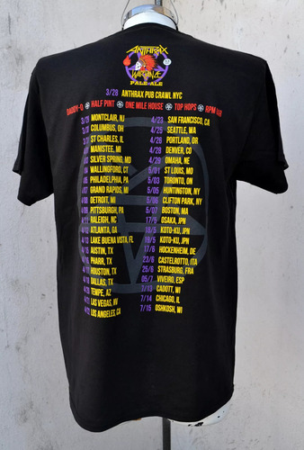 Anthrax Playera War Dance Pale Ale Tour 2017 Oficial Srsx