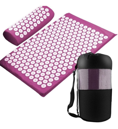 Colchoneta Mat Yoga Con Acupresión Dolor Estrés + Almohada