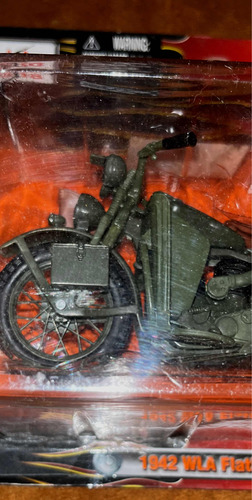 Moto Harley Davidson 1/18 Maisto 1942 Wla Flathead Militar (Usado)