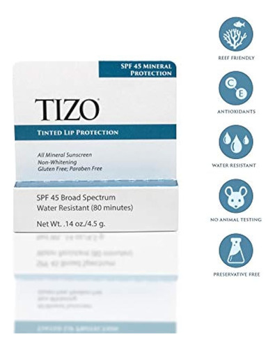 Tizo Tinted Lip Protection Spf 45 014 Oz