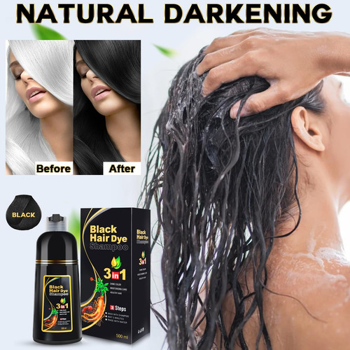 Shampoo De Tintura De Cabelo Iiimeidu 3 Em 1 Com Cobertura C