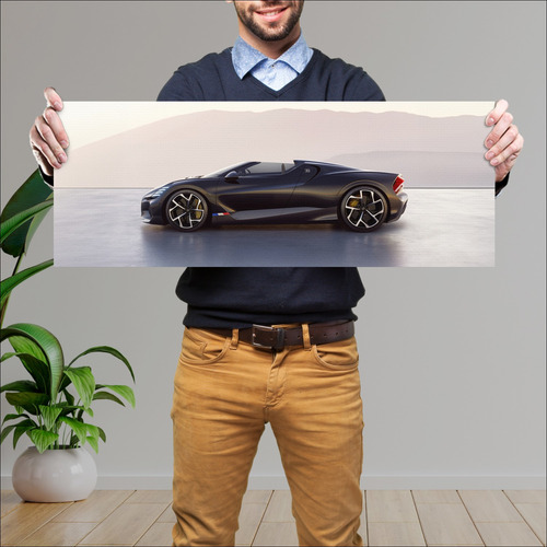 Cuadro Grande 30x80 Cm Auto 2024 Bugatti W16 Mistral 115946