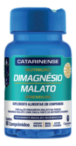 Dimagnésio Malato Premium Catarinense Com 60 Comprimidos