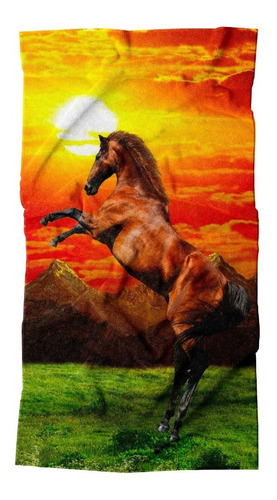 Toalla Caballo Atardecer Providencia Color Multicolor